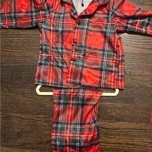 Toddler Bon Vivian Red Plaid Kids Pajama Set